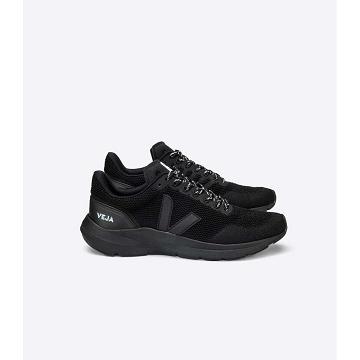 Veja MARLIN V-KNIT Men's Running Shoes Black | NZ 147CTV